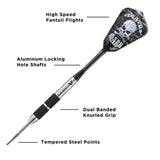 Viper Desperado Darts - Steel Tip - 80% - inc Extras - D2 - Knurl Grip - Black