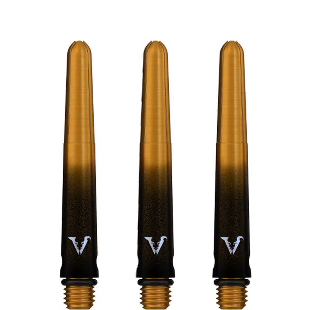 Viper Viperlock Aluminium Dart Shafts - inc O-Rings and Locking Pin - Black & Gold