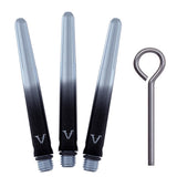 Viper Viperlock Aluminium Dart Shafts - inc O-Rings and Locking Pin - Black & Silver