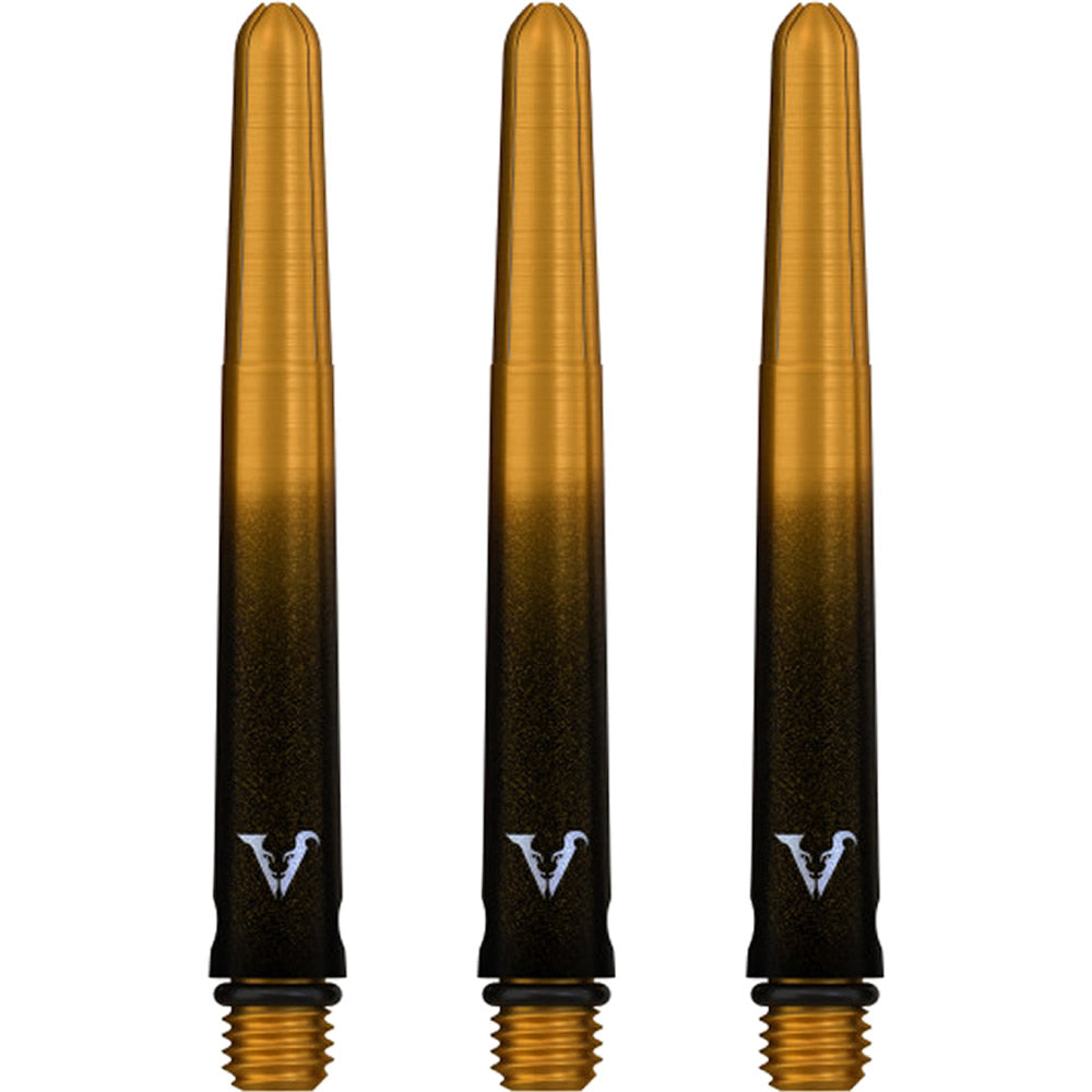 Viper Viperlock Aluminium Dart Shafts - inc O-Rings and Locking Pin - Black & Gold