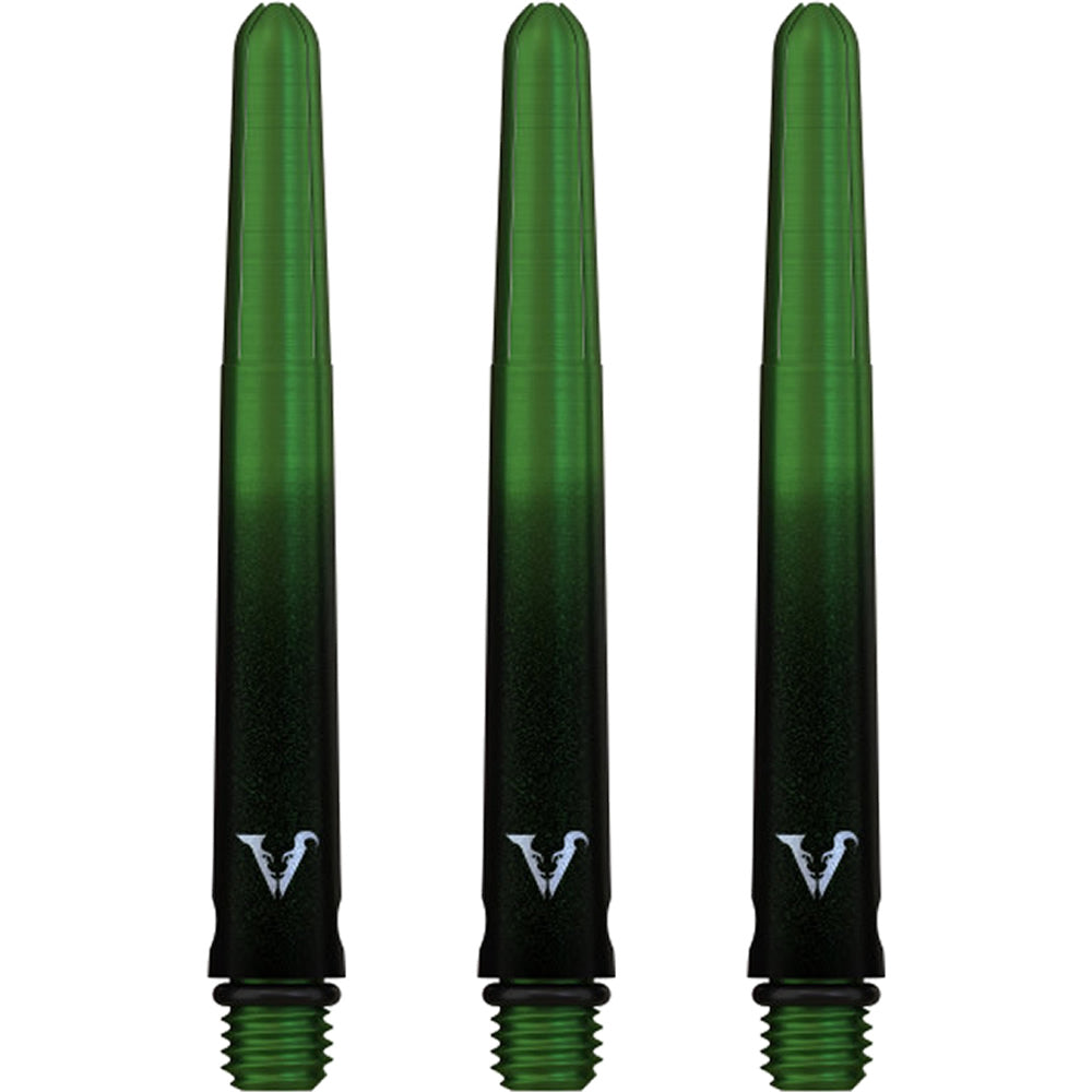 Viper Viperlock Aluminium Dart Shafts - inc O-Rings and Locking Pin - Black & Green