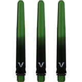 Viper Viperlock Aluminium Dart Shafts - inc O-Rings and Locking Pin - Black & Green
