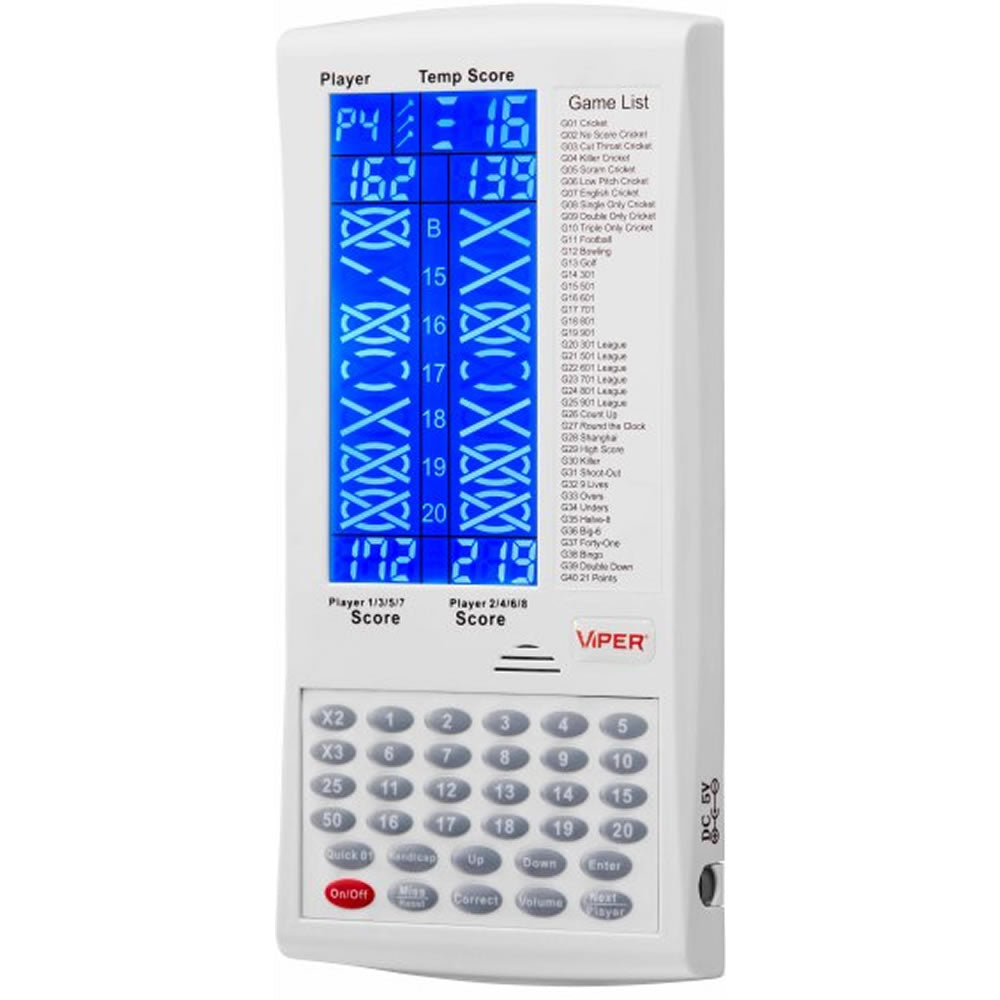 Viper ProScore Touchpad Scorer - 40 Games - Electronic Darts Scoring