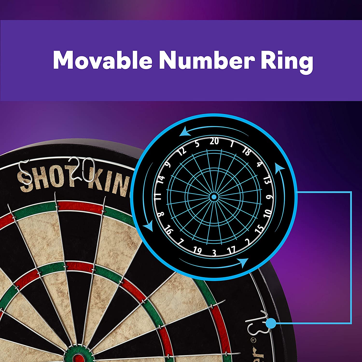 Viper Shot King Sisal Dartboard - Thumbnail 4