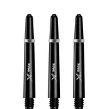 XQMax Polycarbonate Dart Shafts - Solid Colour with Logo - includes Springs - Black