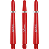 XQMax Polycarbonate Dart Shafts - Solid Colour with Logo - includes Springs - Red