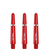 XQMax Polycarbonate Dart Shafts - Solid Colour with Logo - includes Springs - Red