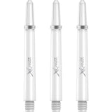 XQMax Polycarbonate Dart Shafts - Solid Colour with Logo - includes Springs - White