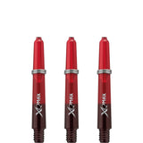 XQMax Gradient Polycarbonate Dart Shafts - with Logo - includes Springs - Black & Red