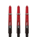 XQMax Gradient Polycarbonate Dart Shafts - with Logo - includes Springs - Black & Red