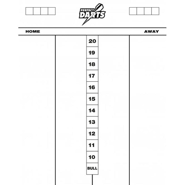 Perfectdarts Whiteboard Flexi Scoreboard 501 & Cricket - Flexible Dry Wipe Acrylic - 45cm x 40cm