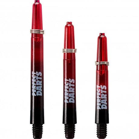 Perfect Darts - Two Tone Shafts - Polycarbonate - Black & Red - 3 Sets Pack