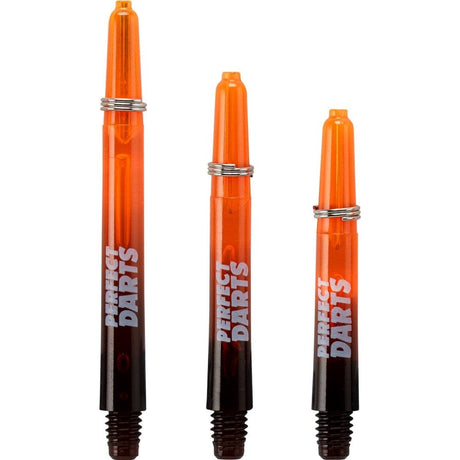Perfect Darts - Two Tone Shafts - Polycarbonate - Black & Orange - 3 Sets Pack