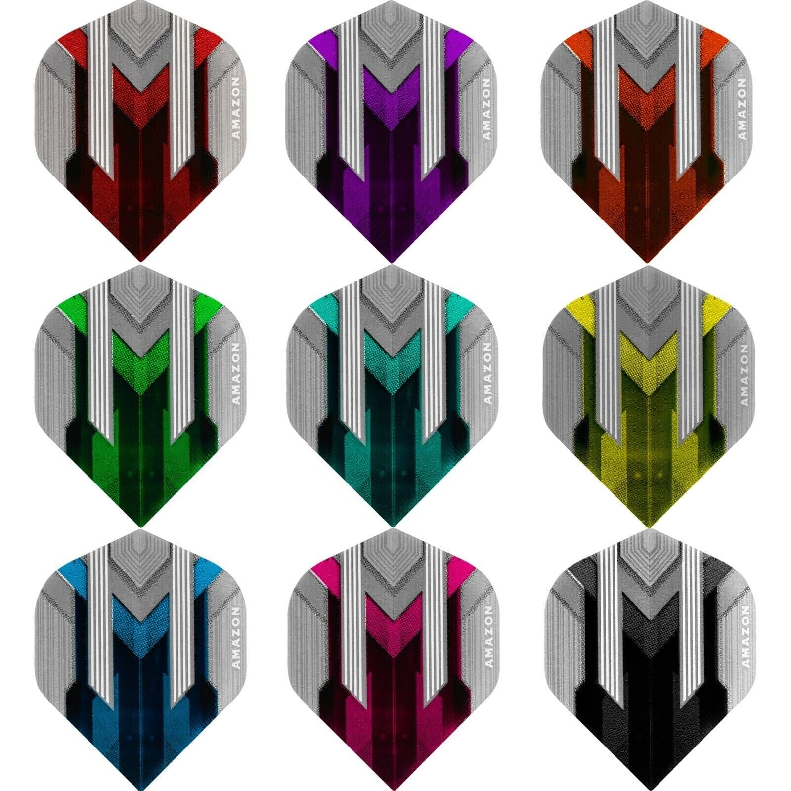 *Amazon Silver Dart Flights No2 Std 100 Micron