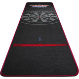 Darts Mat - Bulls Carpet Darts Mat - Black or Red Border - 300cm X 65cm Red