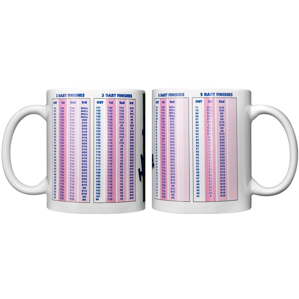Darts Mug 11oz 3 and 2 Dart Finishes