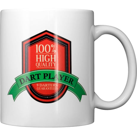 Darts Mug - 11oz - 100% High Quality Darts Player - 9 Darters