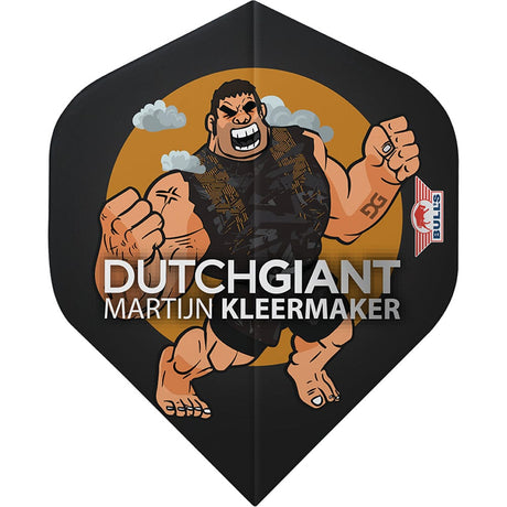 Bulls Martijn Kleermaker Dart Flights - 100 - Std - The Dutch Giant - Cartoon