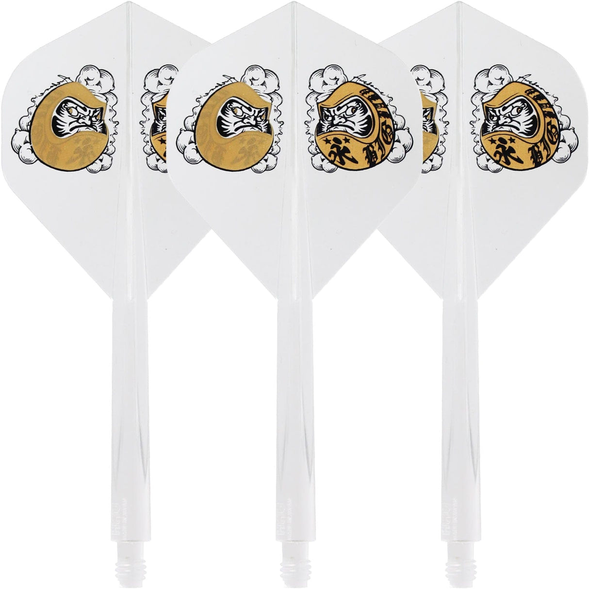 Condor AXE Dart Flights - Standard - Daruma Baby - Clear Gold