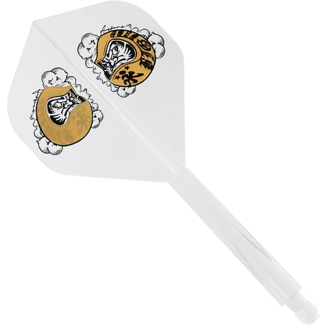 Condor AXE Dart Flights - Standard - Daruma Baby - Clear Gold Long