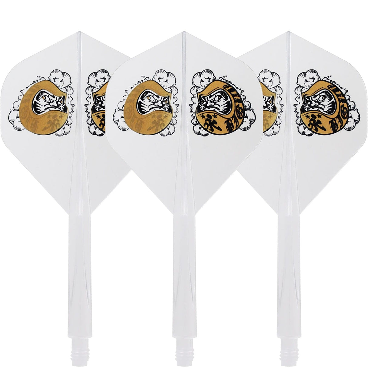 Condor AXE Dart Flights - Standard - Daruma Baby - Clear Gold