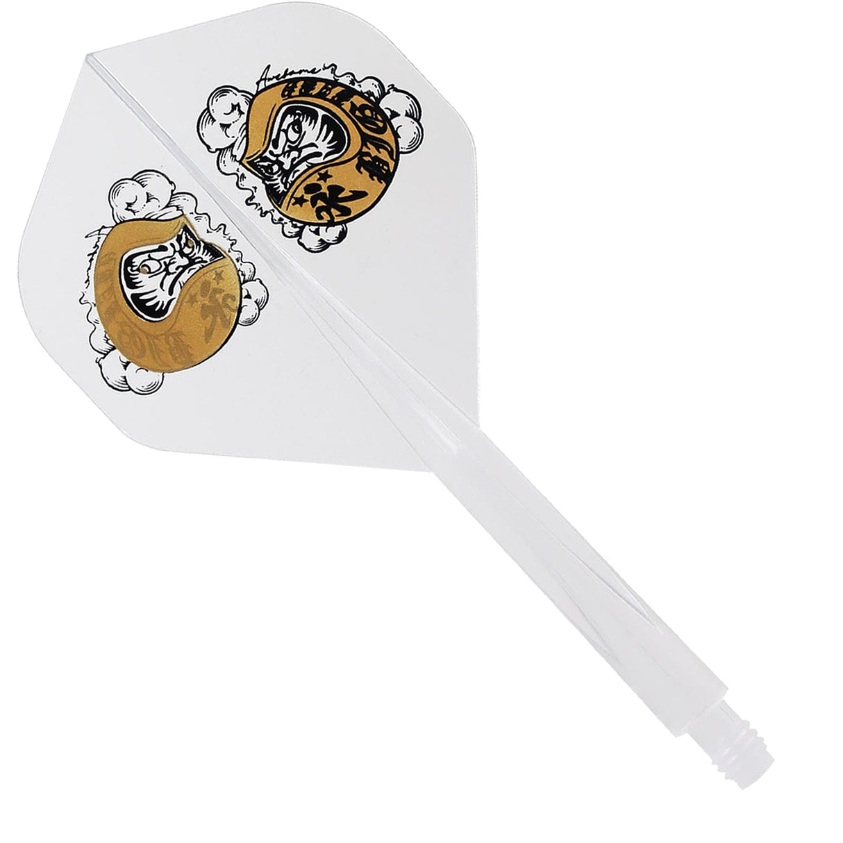 Condor AXE Dart Flights - Standard - Daruma Baby - Clear Gold Medium