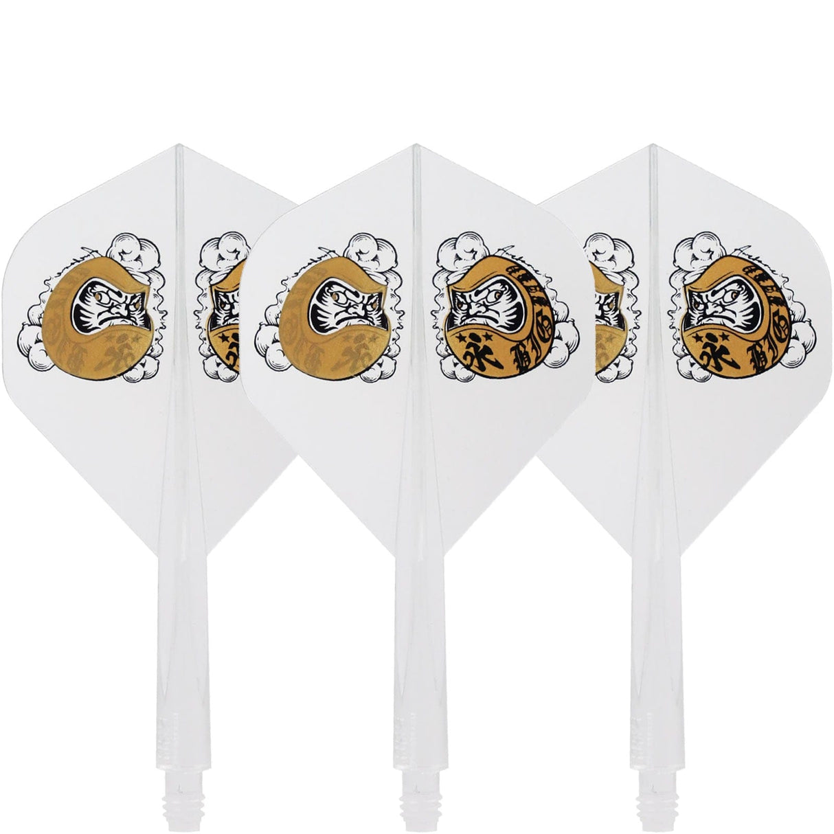 Condor AXE Dart Flights - Standard - Daruma Baby - Clear Gold