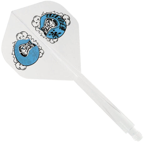 Condor AXE Dart Flights - Standard - Daruma Baby - Clear X Blue Long