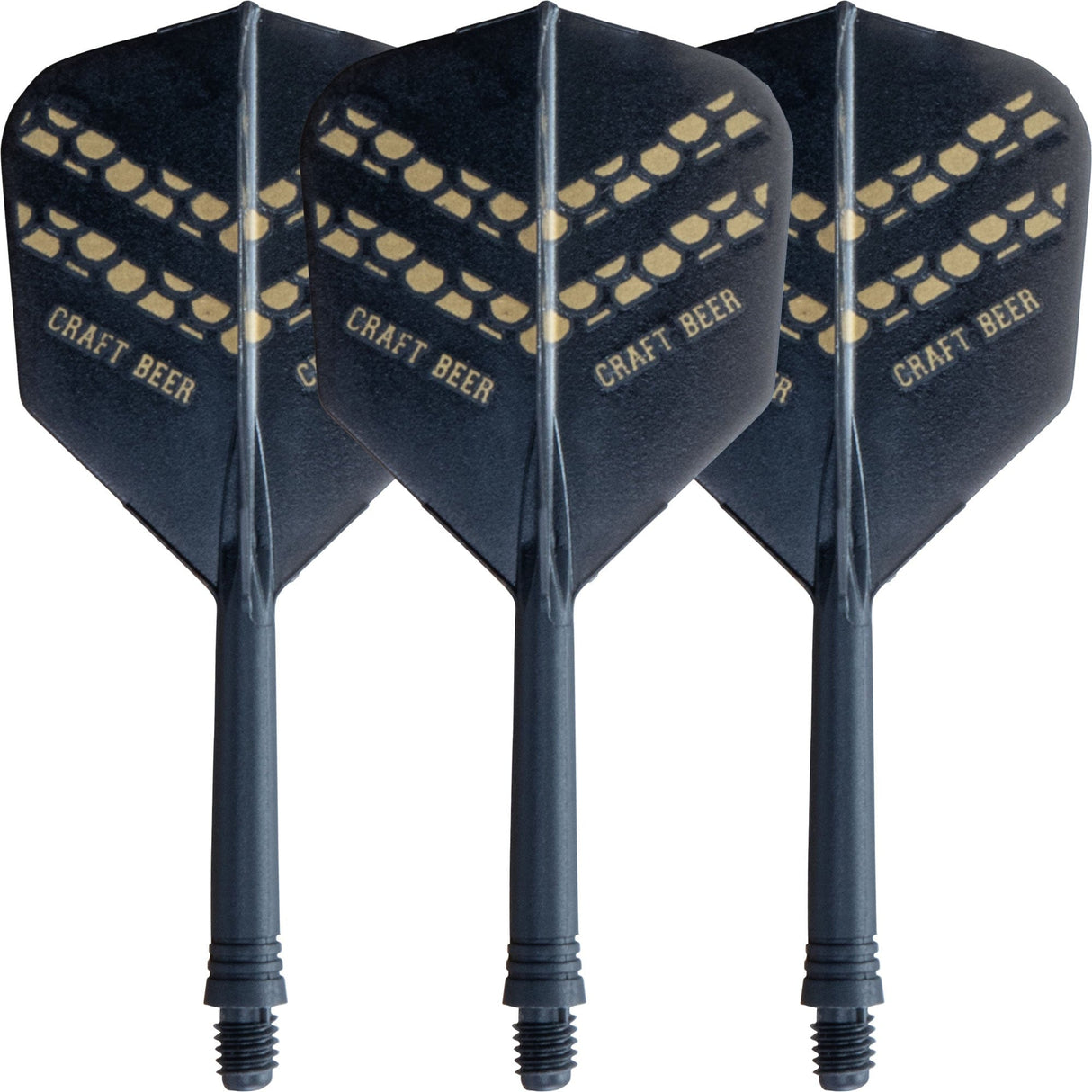 Cuesoul AK5 Integrated Dart Shaft and Flights - Standard - Black - Craft Beer Medium