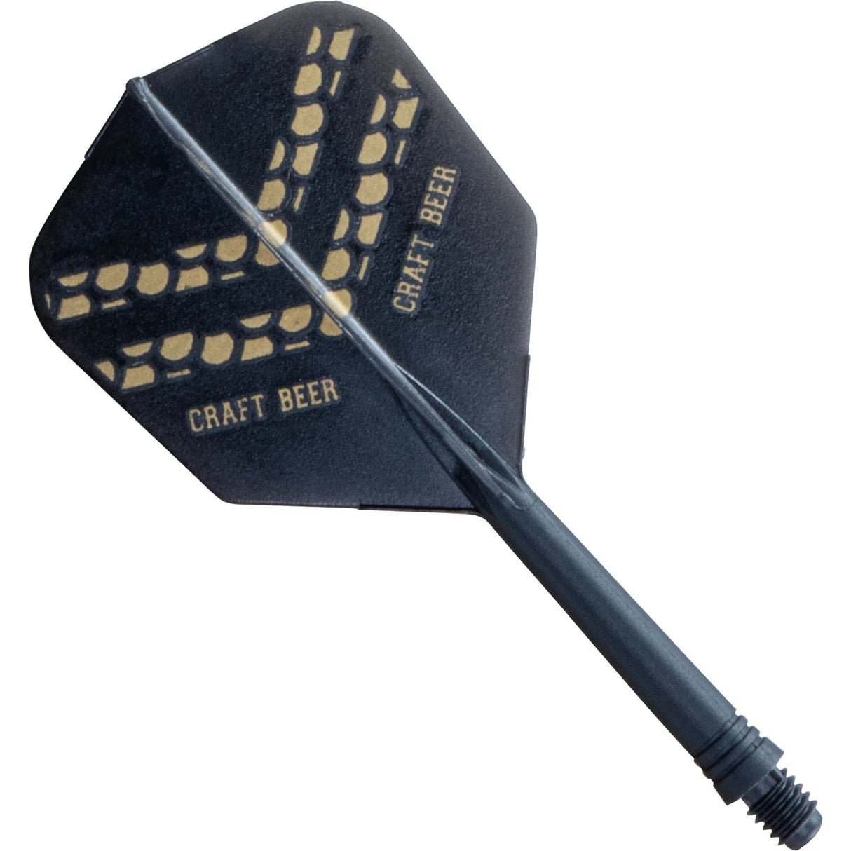 Cuesoul AK5 Integrated Dart Shaft and Flights - Standard - Black - Craft Beer Medium