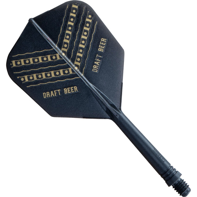 Cuesoul AK5 Integrated Dart Shaft and Flights - Standard - Black - Draft Beer Medium