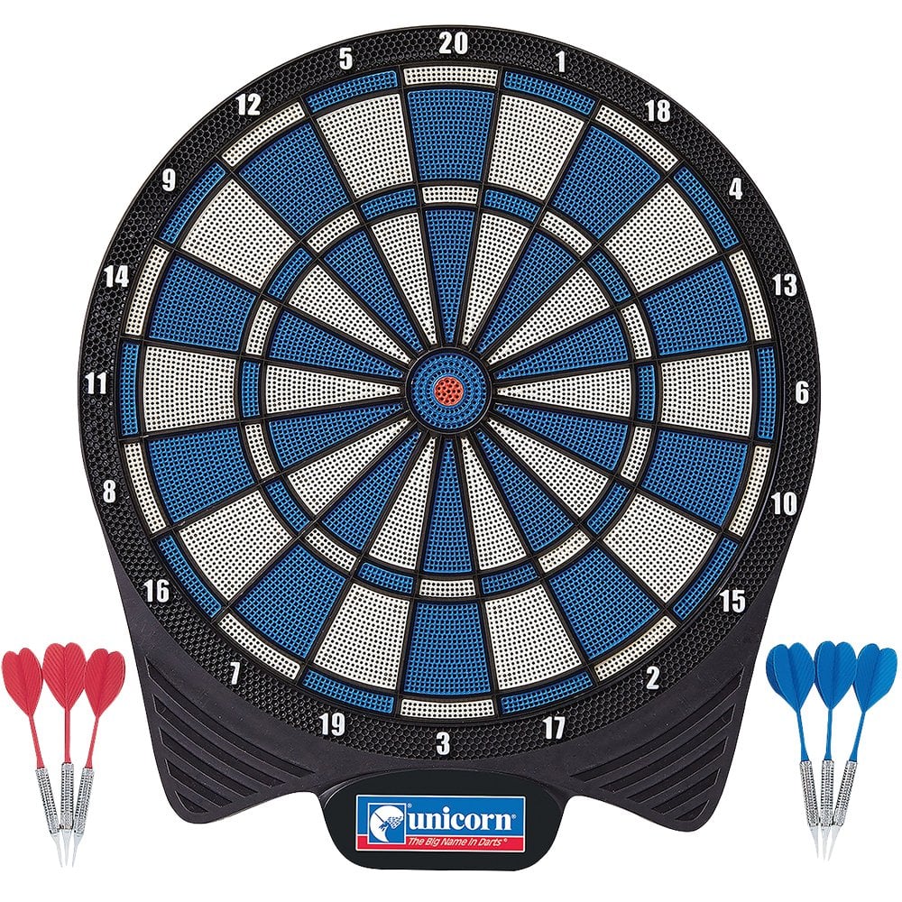 Unicorn Non Electronic Dartboard Simplified Soft Tip Board Blue