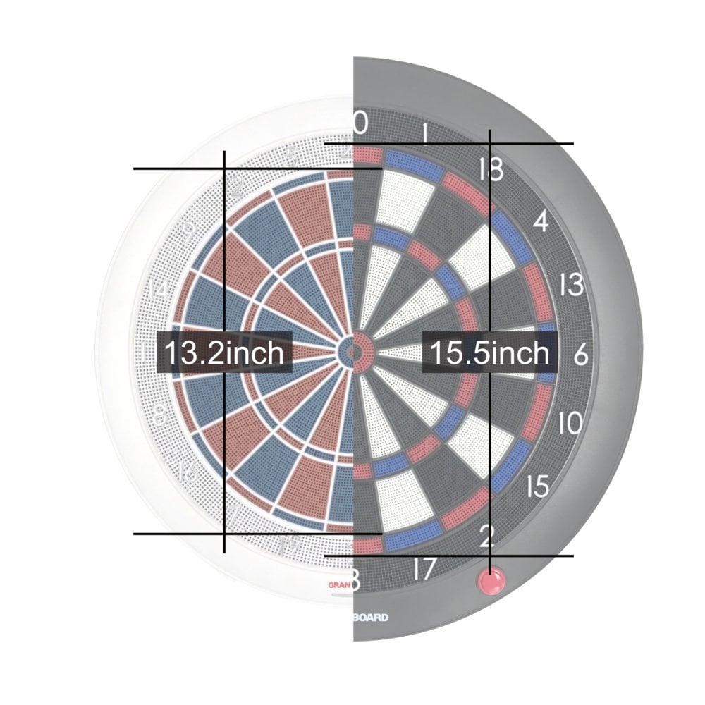 Granboard 132 - Professional Electronic - Soft Tip Dartboard - White