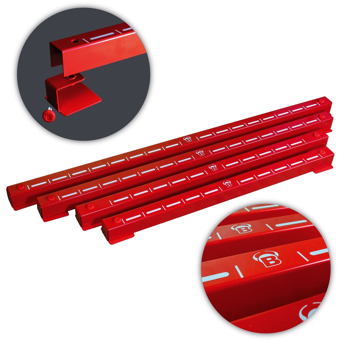 BULL'S Oky System - O66 - For Use With Dart Mats Upto 66cm Wide - Red Raised Oche