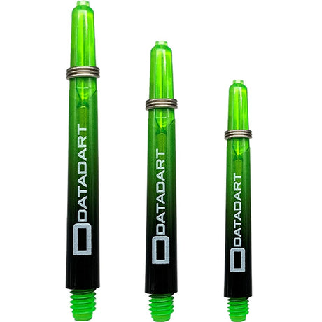 Datadart Argon Shafts - Polycarbonate Dart Stems - Black & Green