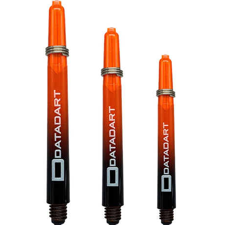 Datadart Argon Shafts - Polycarbonate Dart Stems - Black & Orange