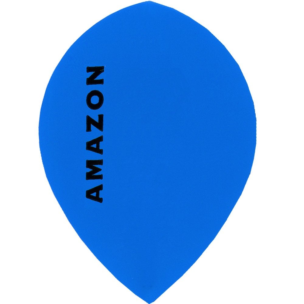 Amazon Dart Flights - Pear Shape - 100 Micron Blue
