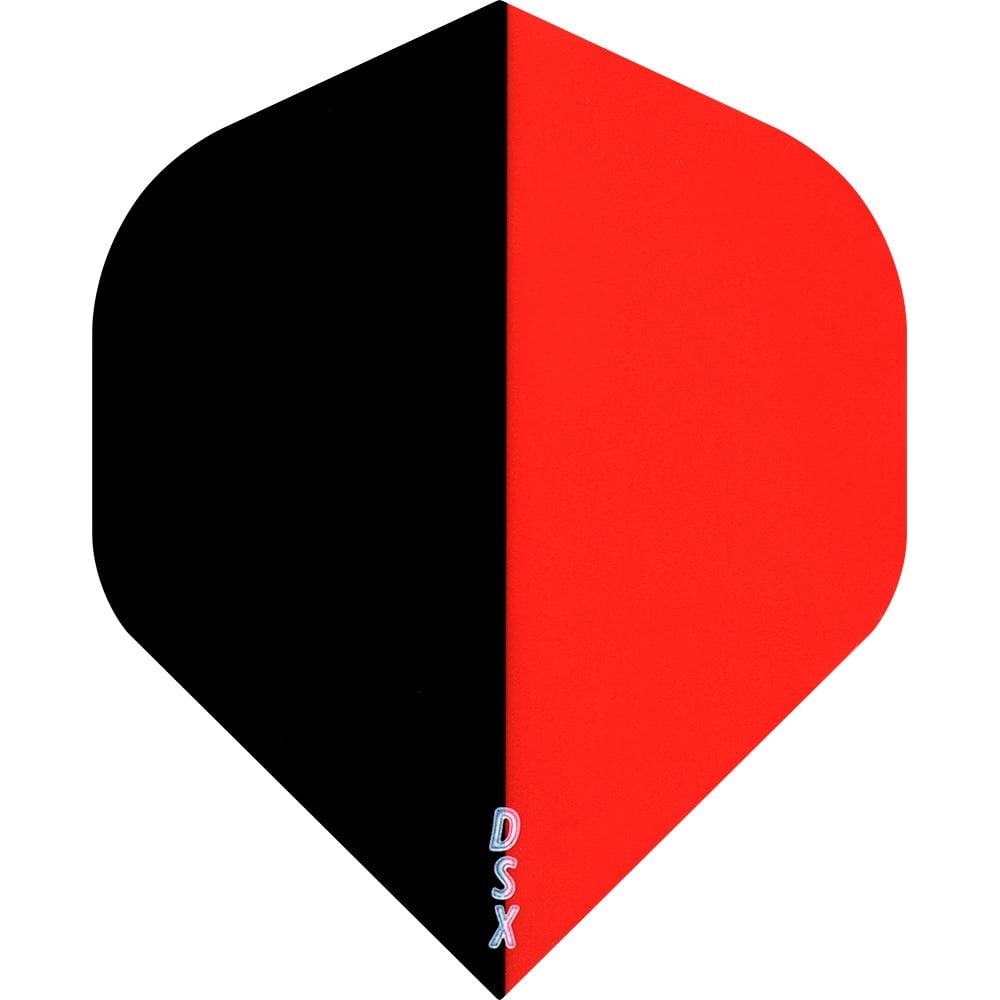Designa Two Tone Contrast Dart Flights - Std Black Red