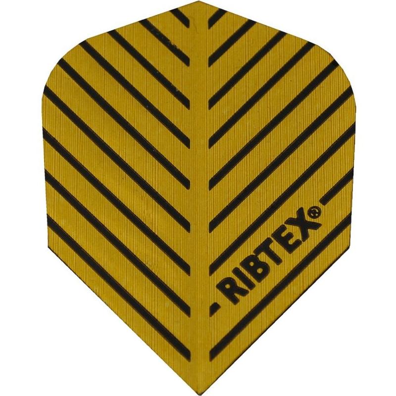 Ribtex Dart Flights - Standard Shape - Stripes Gold Black