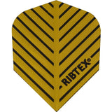 Ribtex Dart Flights - Standard Shape - Stripes Gold Black