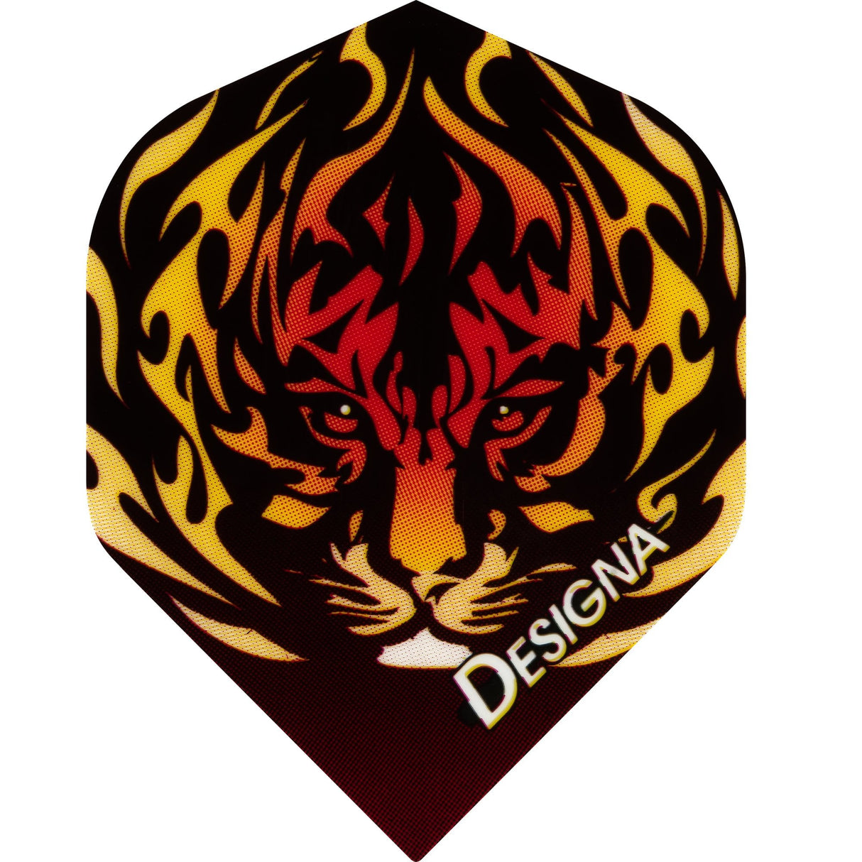 *Designa Dart Flights Extra Strong Std Tiger in Flames Darts