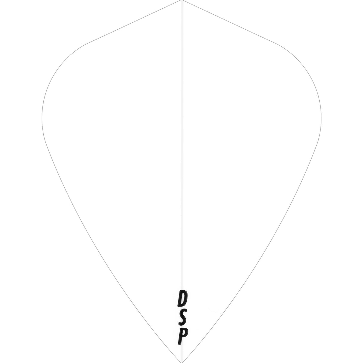 Dart Flights - Poly Plain Original - Kite Clear