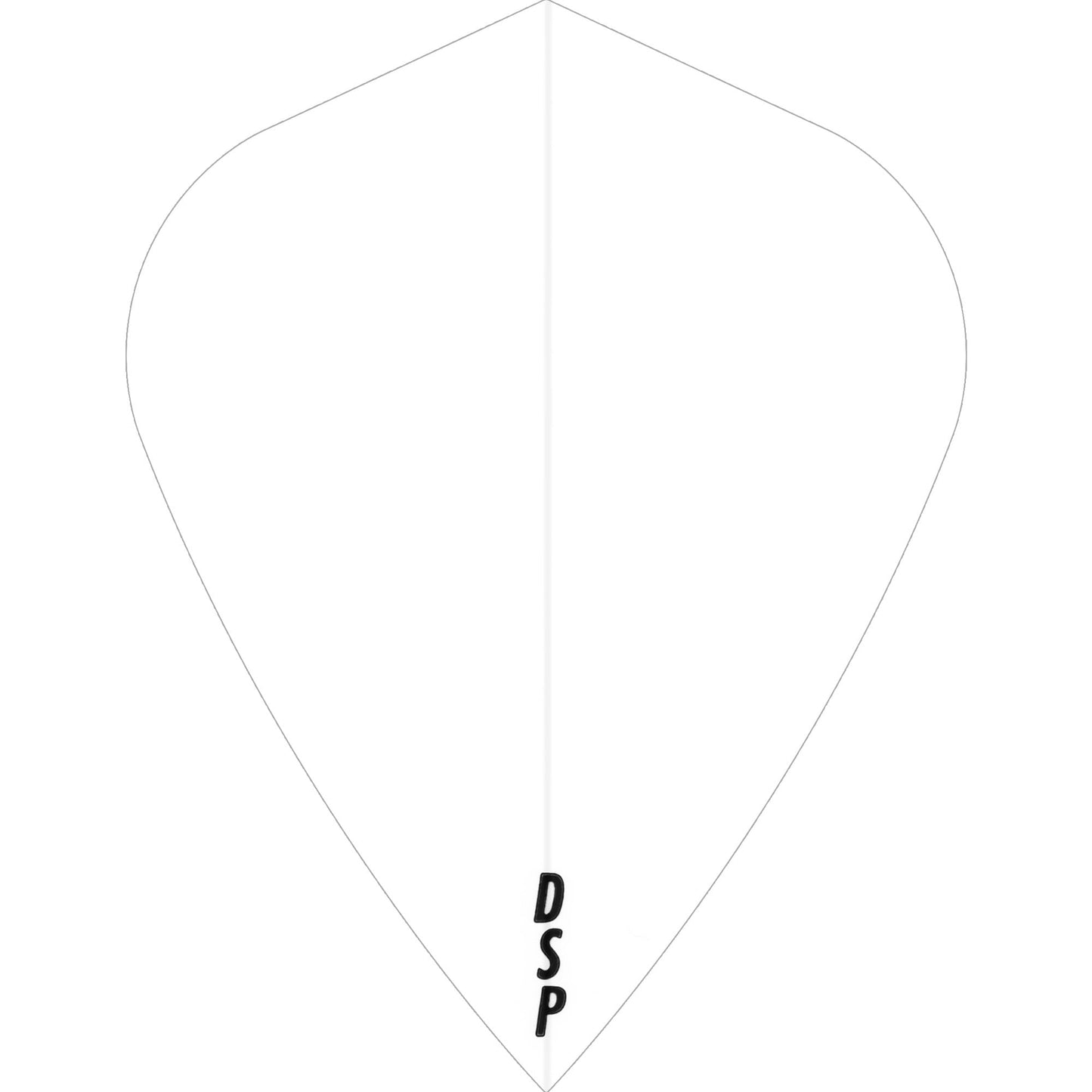 Dart Flights - Poly Plain Original - Kite Clear