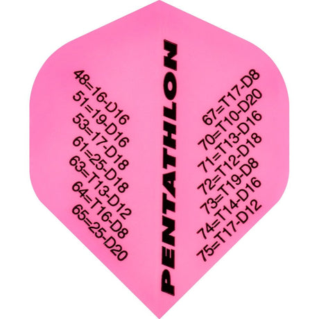 Pentathlon Dart Flights - Extra Strong - Std - Pink Checkouts