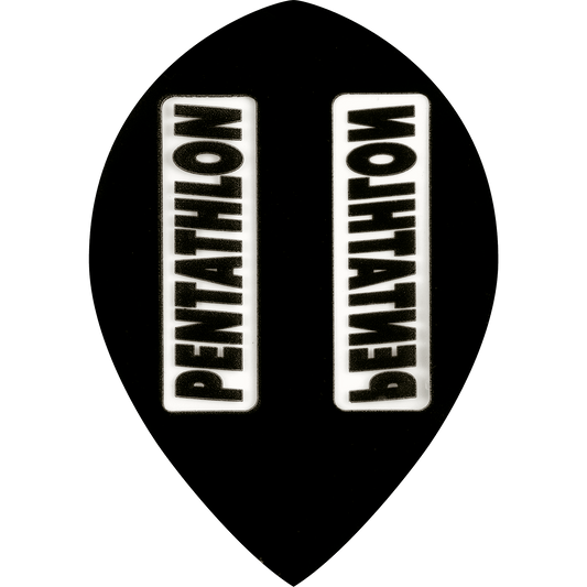 Dart Flights - Pentathlon Colours - Extra Strong - Pear Black