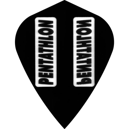 Dart Flights - Pentathlon Colours - Extra Strong - Kite Black