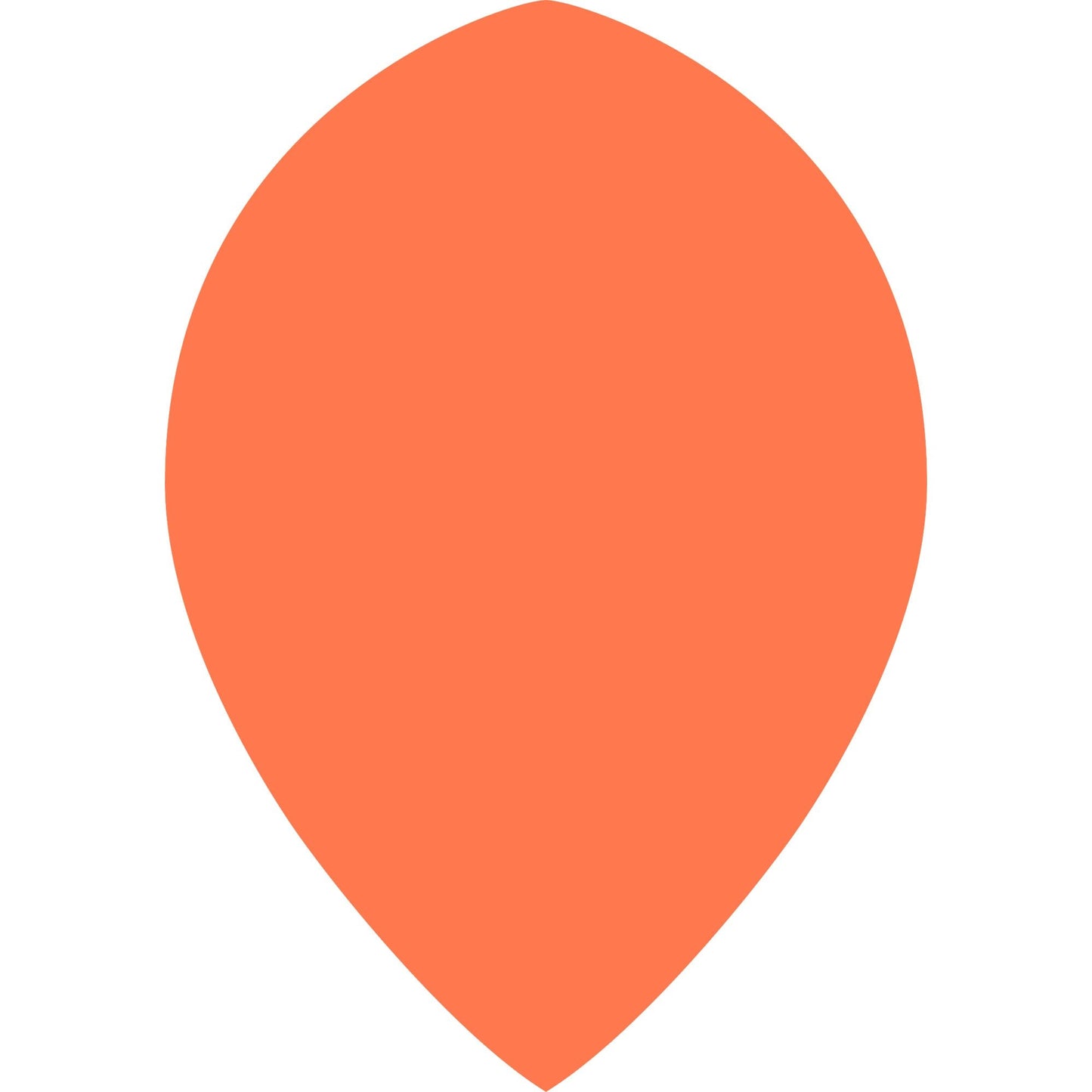 Dart Flights - Poly Plain Fluoresent - Pear - Fluro Fluro Orange