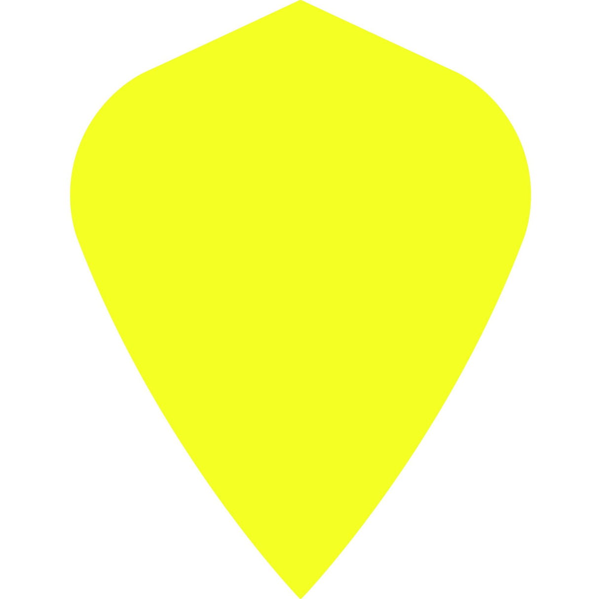 Dart Flights - Poly Plain Fluoresent - Kite - Fluro Fluro Yellow