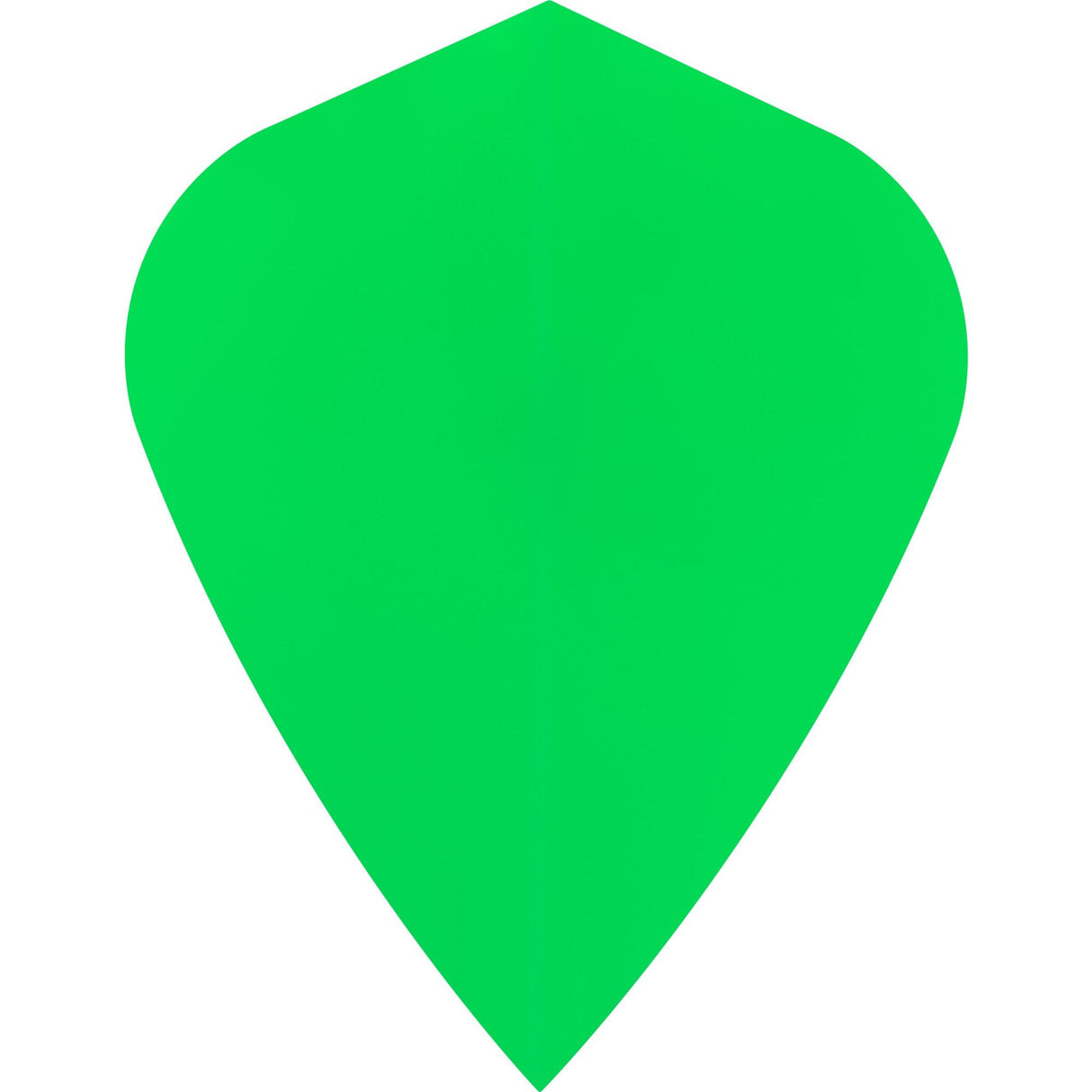 Dart Flights - Poly Plain Fluoresent - Kite - Fluro Fluro Green