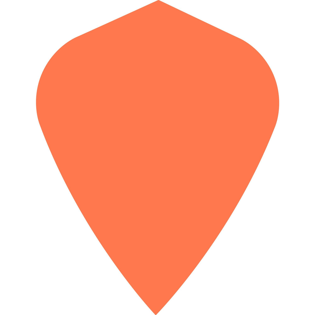 Dart Flights - Poly Plain Fluoresent - Kite - Fluro Fluro Orange